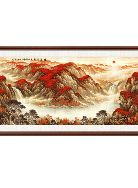鸿运当头源远流长风水招财国画