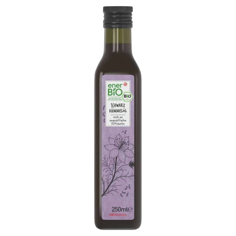 德国直邮enerBiO有机黑种草籽油黑籽油黑孜然籽油食用250ml