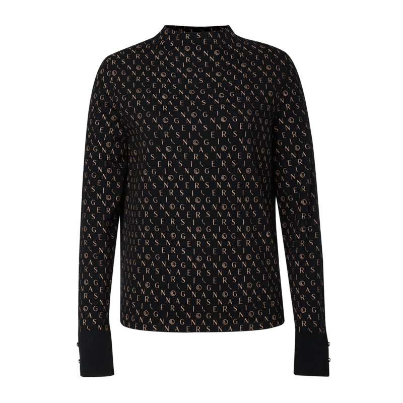 【绵羊毛】娜尔思针织衫时尚印花2025年冬季新款简约百搭羊毛衫女