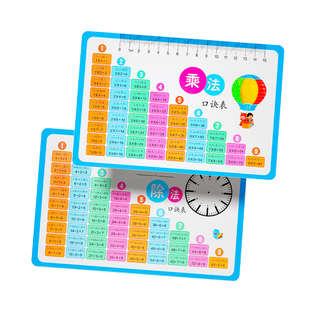 九九乘法表口诀卡片教具久久99挂图墙贴二年级学生小数学背诵神器