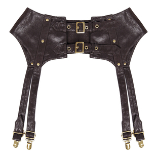 熠先生的蒸汽大陆 蒸汽朋克steampunk铆钉吊带夹女士腰封宽腰带