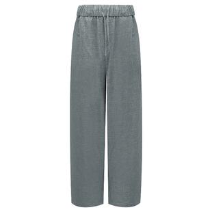 COCOBELLA格雷系花纱灰通勤休闲哈伦裤女宽松阔腿长裤PA7013-2