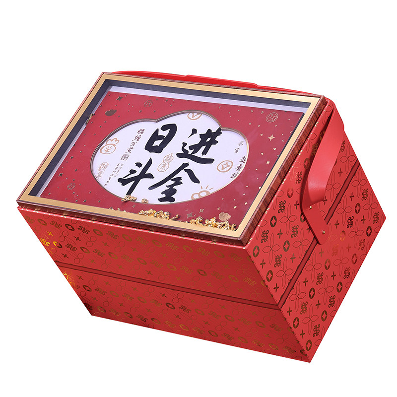 新年礼盒包装创意手提礼品盒高档羊年春节大容量礼盒空盒子超大号