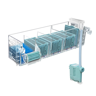 鱼缸龟缸过滤盒三合一增氧过滤器上滤壁挂滴流盒内置顶部净水器