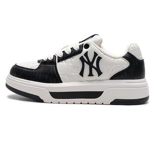 【自营】MLB休闲鞋黑白色男女鞋时尚轻便板鞋透气运动鞋3ASXM075N