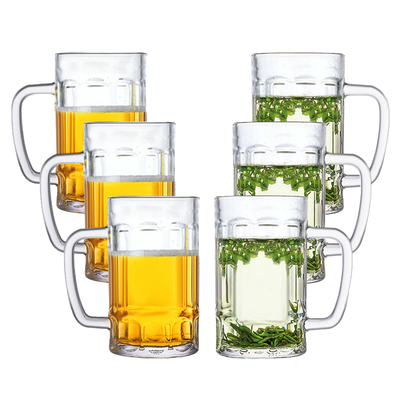 带把大容量500ml加厚喝水玻璃杯