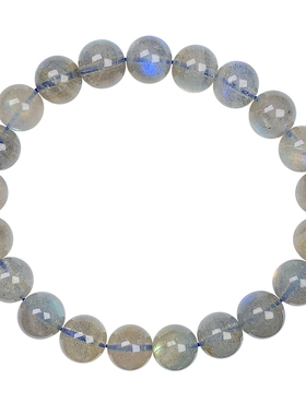 天然彩虹光月光石手链拉长石手串