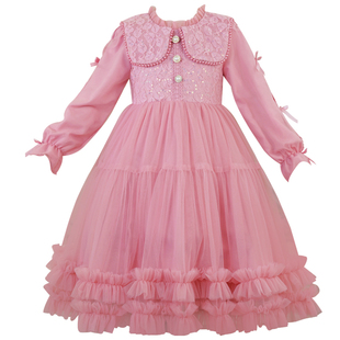 女童连衣裙冬装2026新款儿童生日蓬蓬纱公主裙洋气小女孩秋冬裙子