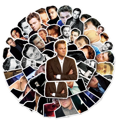 100张小李子莱昂纳多明星贴纸