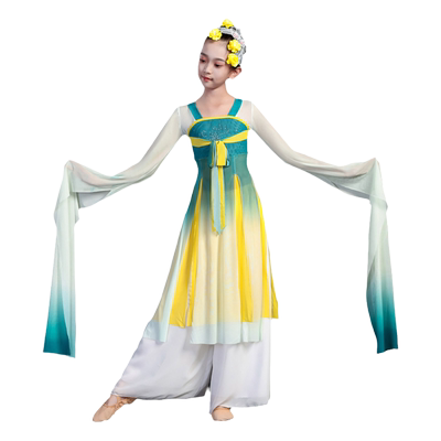 汉唐水袖舞蹈服惊鸿舞古典舞飘逸