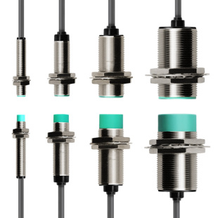 24V接近开关三线M8 M12 M18 M30二线限位NPN常闭PNP感应传感器12V