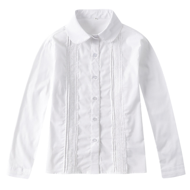 女童白衬衫小学生长袖校服