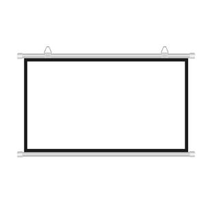 免打孔壁挂投影幕布 金属抗光4K高清家用投影仪幕布 便携移动车载幕布40寸50寸60寸72寸84寸100寸简易支架