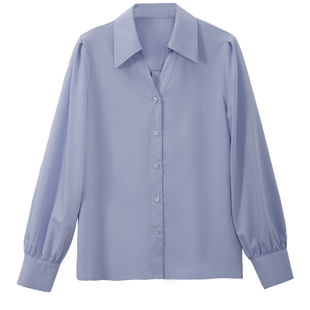 图曼朵白色职业衬衫女秋季长袖正装女士面试答辩考公职场通勤衬衣