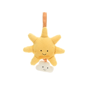 英国Jellycat趣味太阳拉铃安抚宝宝床铃挂件毛绒玩具礼物公仔