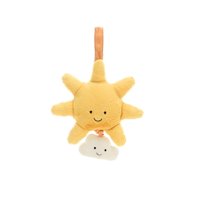 英国Jellycat趣味太阳拉铃安抚宝宝床铃挂件毛绒玩具礼物公仔