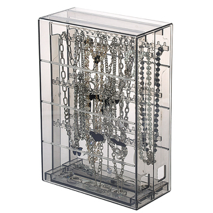 首饰收纳盒高档精致防氧化耳环耳钉手饰盒透明大容量抽屉项链挂架