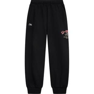 新年款|李宁儿童加绒卫裤2026马年本命年裤子男童装女运动裤冬装