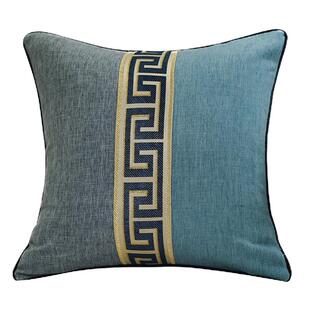 新中式棉亚麻沙发抱枕客厅中国风轻奢高端靠枕套靠垫座椅大靠背