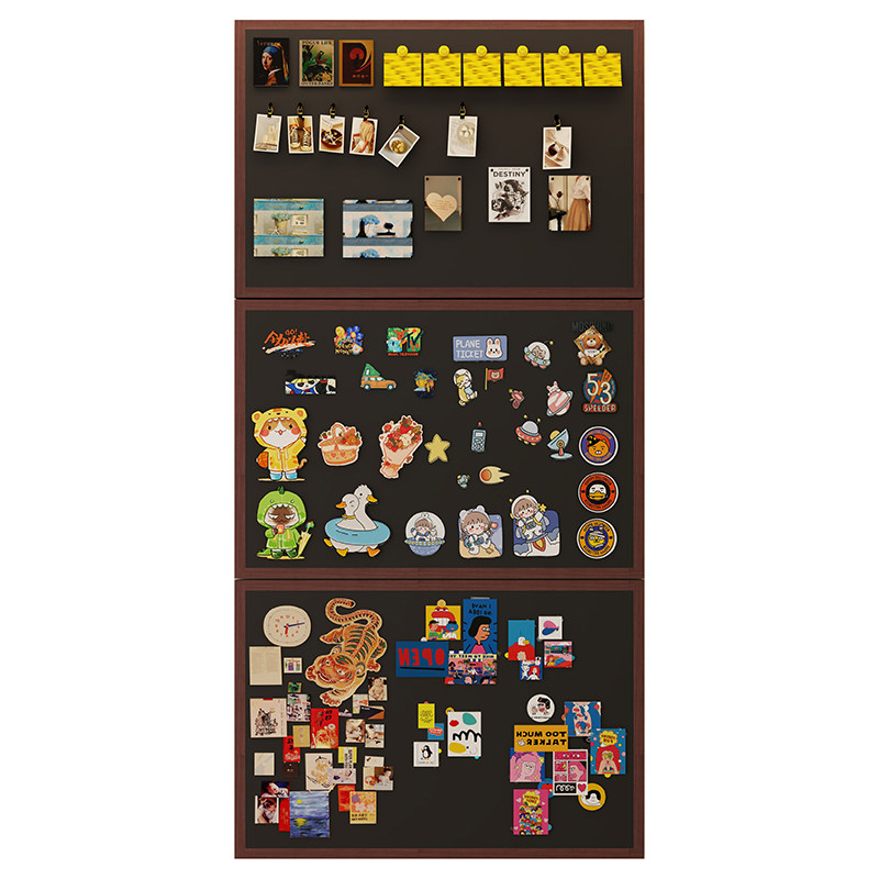 【新家墙面装饰】软木板磁吸黑板照片展示墙高级感客厅创意墙面