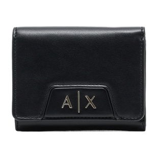 ARMANI EXCHANGE/阿玛尼春夏新款女士按扣三折短款多卡位手拿钱包