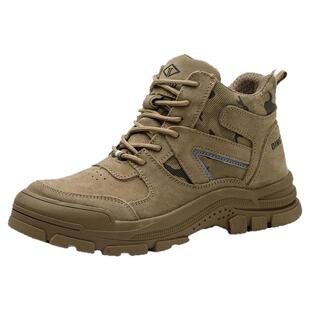 劳保鞋男款士高帮钢头防砸防刺穿电焊工地老保透气夏工作男鞋钢板