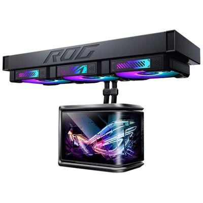 ROG龙王四代360ARGB一体式水冷CPU散热器颜值版6.67寸AMOLED曲面屏神光同步风扇玩家国度旗舰店