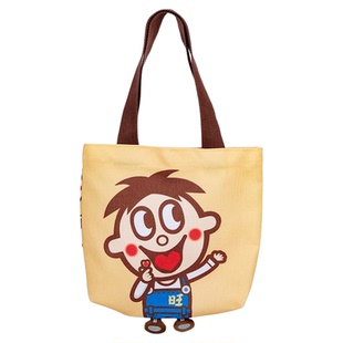 旺旺周边新品帆布包比心款通勤帆布包饭包便携手提包