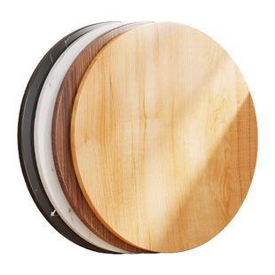 圆桌面板单独小圆形餐桌面板可定制尺寸桌面木板盖板圆桌台面板材