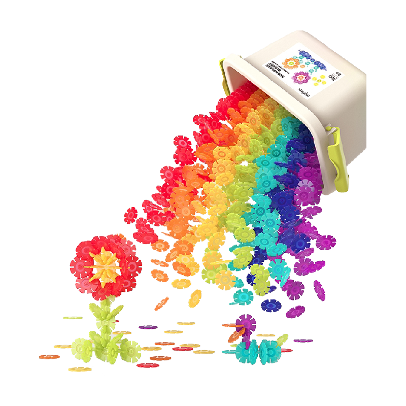 mideer弥鹿雪花片拼插积木益智拼装新年礼物儿童大号加厚幼儿玩具