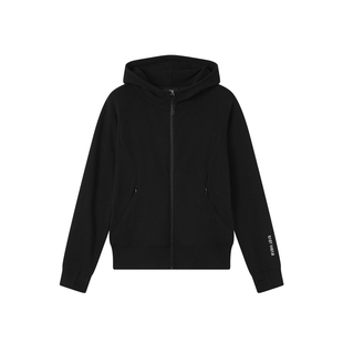 CH弧线分割绒感修身连帽卫衣女2026春季软糯亲肤休闲健身运动外套