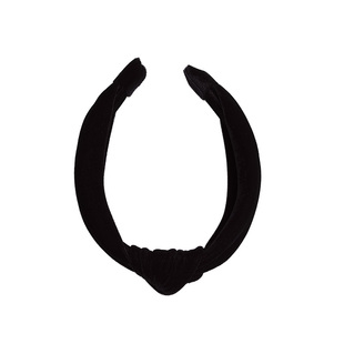 新款出口欧美 优雅气质黑色发带发箍女春 时尚百搭天鹅绒发夹头巾