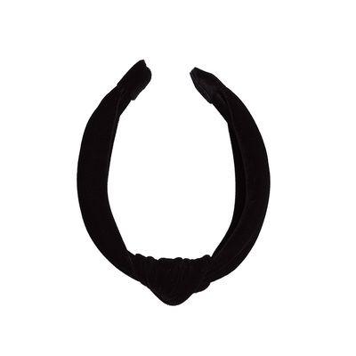 优雅气质黑色天鹅绒发带发箍女春