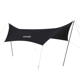 BLACKDOG黑狗户外天幕黑胶涂层黑化露营野营防晒防雨牛津布遮阳棚