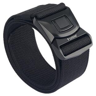 户外5.0CM加宽快拆自动插扣皮带帆布战术腰带男训练工装保安裤带