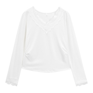 IEF/爱依服【微胖】白色套头毛衣2025秋大码慵懒高级感外穿打底衣