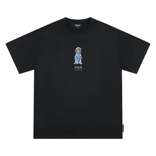 【明星同款】DNA短袖t恤25年夏季情侣潮流宽松上衣男宠物打底衫