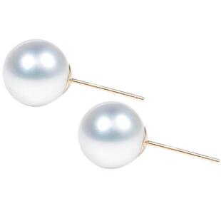 GiO珠宝18K金无核淡水珍珠耳钉女耳环吉尔德欧若拉耳饰媲美海水珠