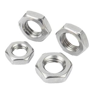 304不锈钢六角薄螺母316扁螺帽薄型螺丝帽M3M4M5M6M8M10M12M16M20