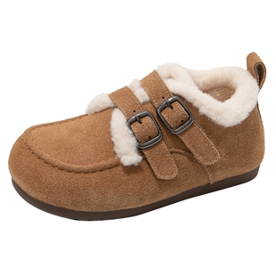 FVM女童勃肯鞋子女宝加厚大棉鞋2025新款冬季加绒儿童雪地靴冬鞋