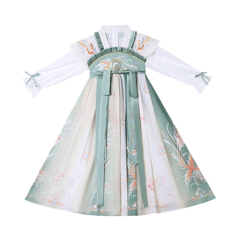 薄款春秋女童汉服中国风连衣裙