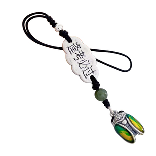 足银一鸣惊人逢考必过手机书包纯银挂件原创设计民族风