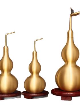 铜葫芦黄铜葫芦开盖空心五福临门大葫芦摆件客厅招财办公室工艺品