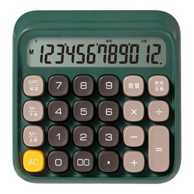 得力适配7号电池12位语音计算器