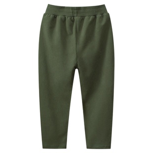 27kids纯棉童装秋装新款儿童运动裤直筒纯色净色男女童休闲裤春秋
