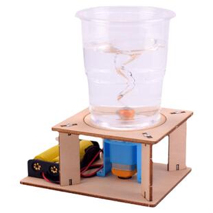 科技制作小发明电动旋涡模型学生手工作品学校作业益智龙卷风玩具