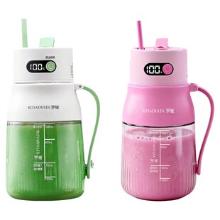 罗娅榨汁机便携式榨汁杯家用小型电动搅拌果汁机碎冰榨汁桶新款1L