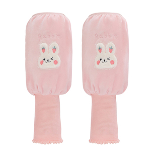 可爱兔子袖套手套二合一女秋冬保暖防脏学生写字成人上班一体套袖