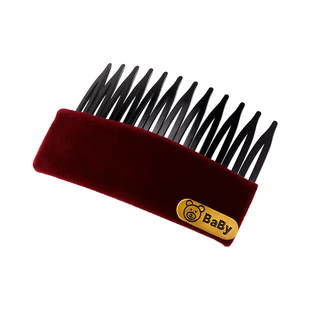 蓬松高颅顶丝绒倒插梳发夹女新款高端刘海碎发整理神器侧边无痕夹