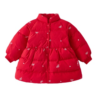女童羽绒服宝宝2025新款儿童羽绒外套高充绒量巨好看保暖过年衣服